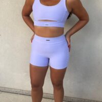 Short bolso lavanda